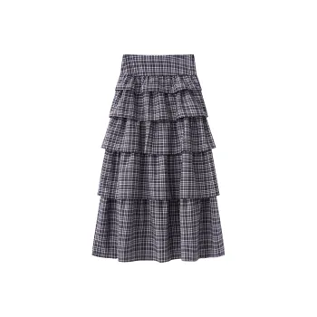 HTMEME Casual Long Skirts Women's Black