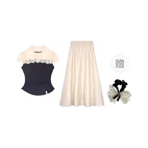 PAVEA Two Piece Skirt Sets Women's
