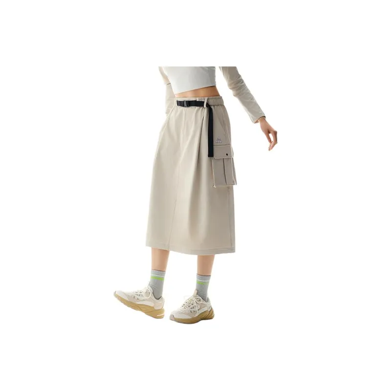 Anta Sports Lifestyle Collection Outdoor Collection Casual Long Skirts Women's Sand Dune Gray-0