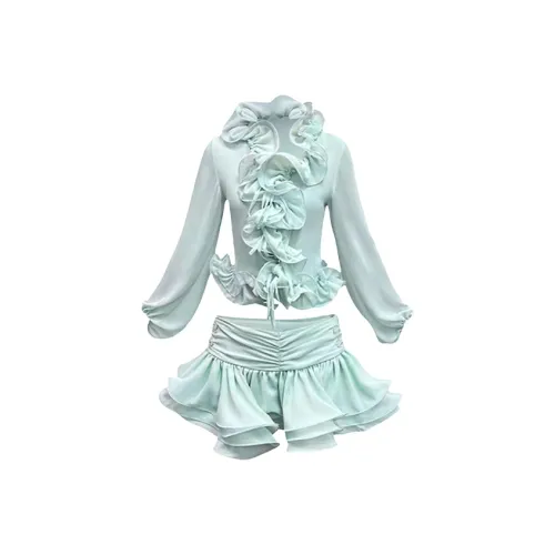 SECFLY OFFICIAL Skirt Set Women's Mint Green