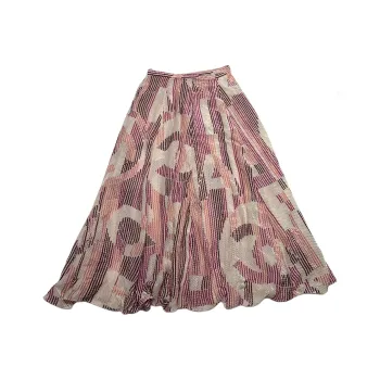 CHANEL Casual Long Skirt Women's Pink
