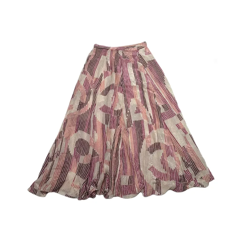 CHANEL Casual Long Skirt Women's Pink-0