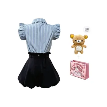 FLIM Skirt Set Women's Blue+Black