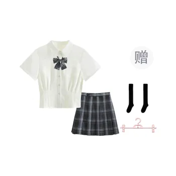 SHENBEI JK Two Piece Skirt Sets Women's