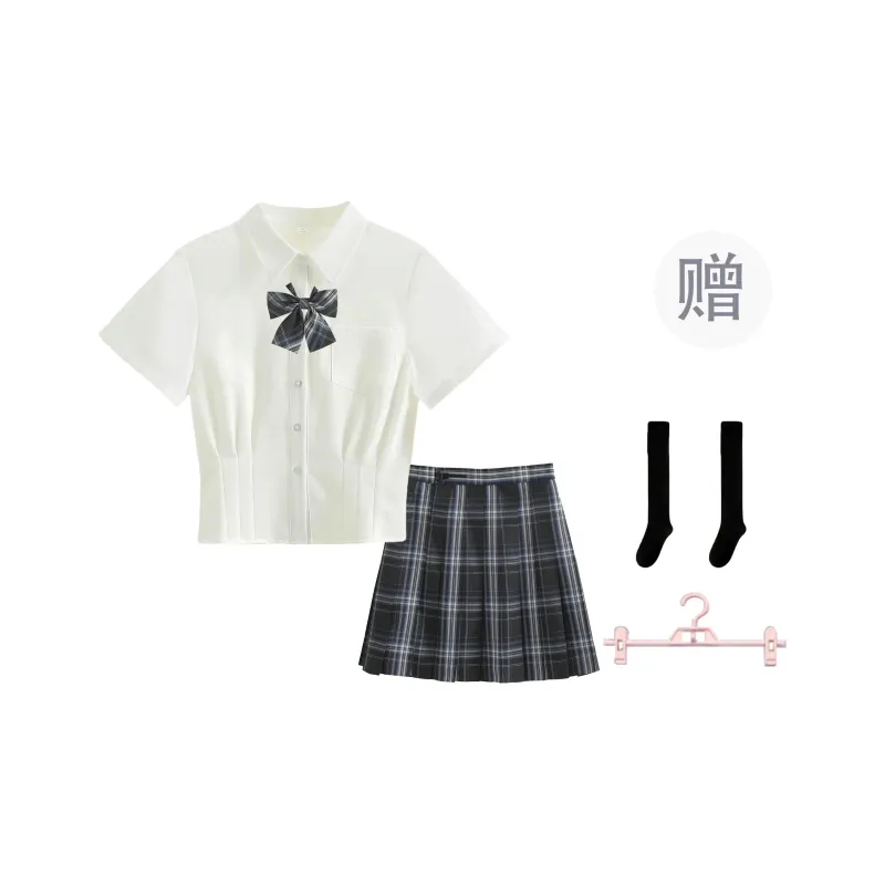 SHENBEI JK Two Piece Skirt Sets Women's-0
