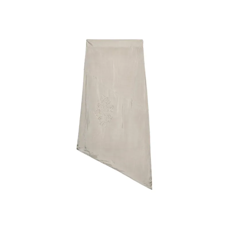 ZARA ZW Series Casual Long Skirt Women's Gray-0