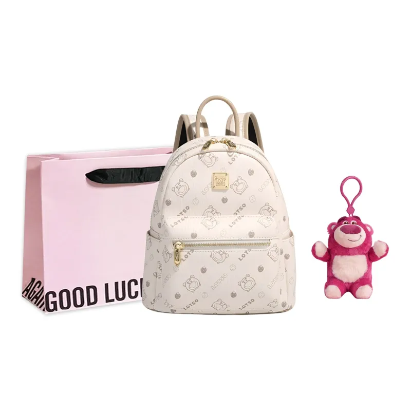 Disney Strawberry Bear Series Synthetic Leather Backpack Medium Size Women's Multicolor-19