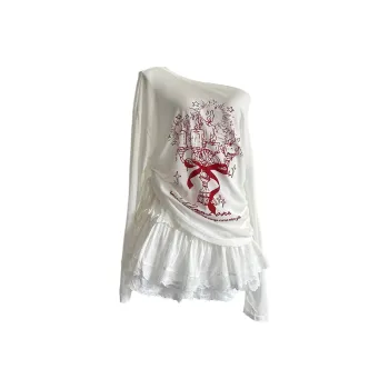 IQC Skirt Set Women's White Two Piece Set