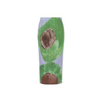 ISSEY MIYAKE Casual Long Skirt Women's Brown