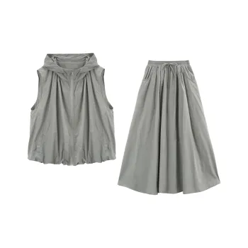 A Paradise For Awakening Skirt Set Women's Gray