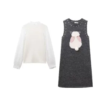 PUREIDOL Skirt Set Women's White/Gray