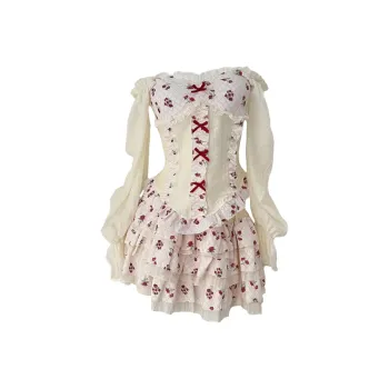 AFGGD Skirt Set Women's White+Pink