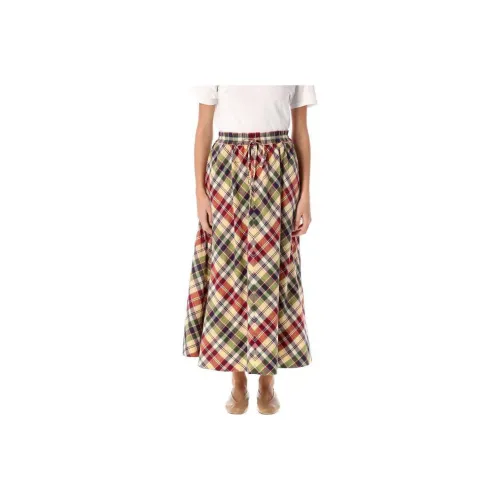 Polo Ralph Lauren Plaid Drawstring Maxi Skirt
