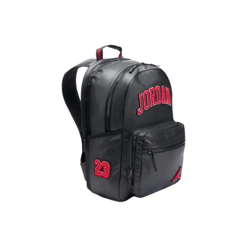 Jordan Synthetic Leather Backpack Unisex Black-1