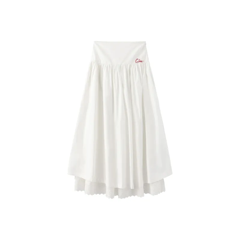 CUBIC Casual Long Skirts Women's White-0