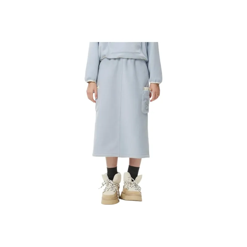 Teenie Weenie Casual Long Skirt Women's Light Blue-0
