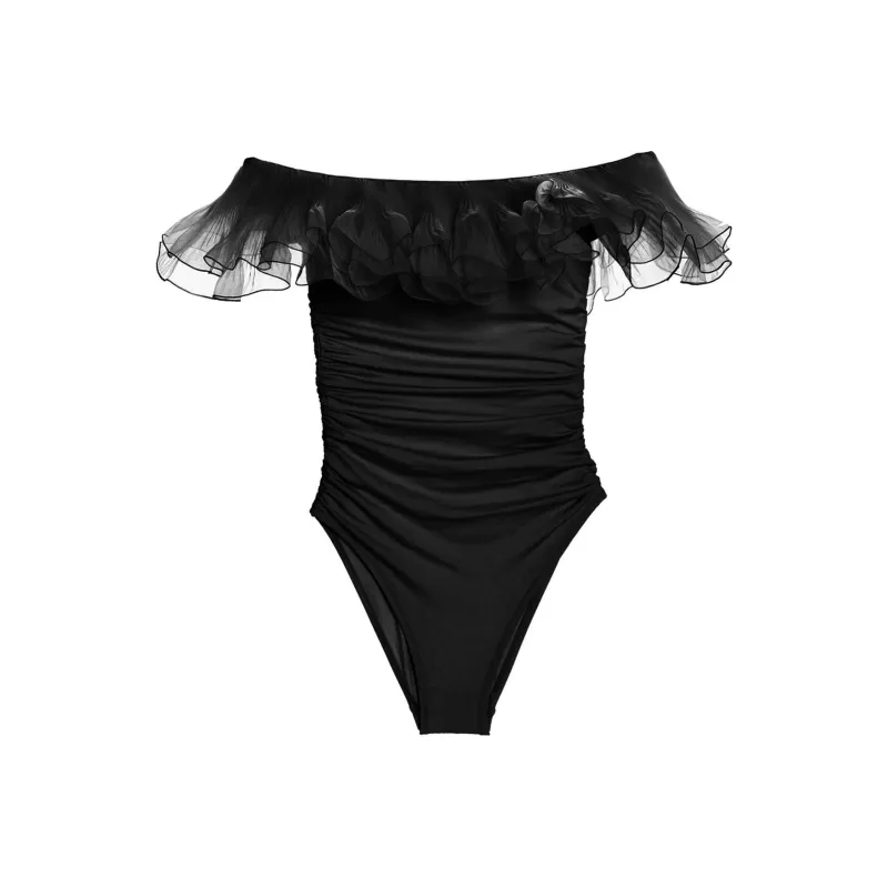 Giambattista Vall Ruffled One Piece Swimsuit-0