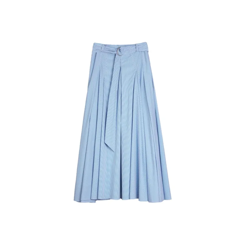 ELLE Casual Long Skirts Women's Blue-0