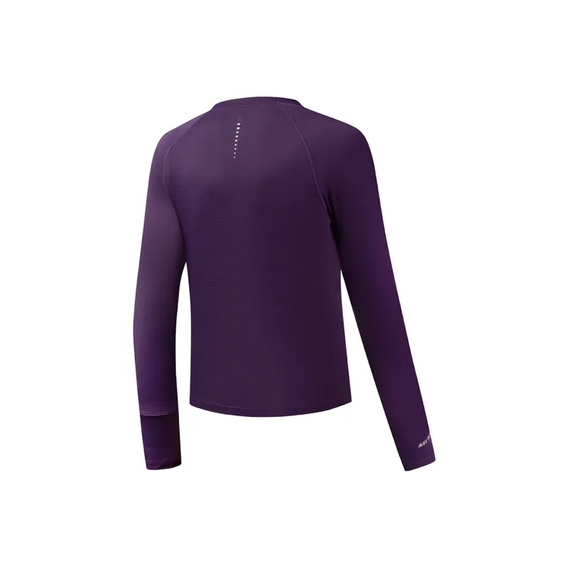 QIAODAN Feiying T Shirt Women's Black Currant Purple-1