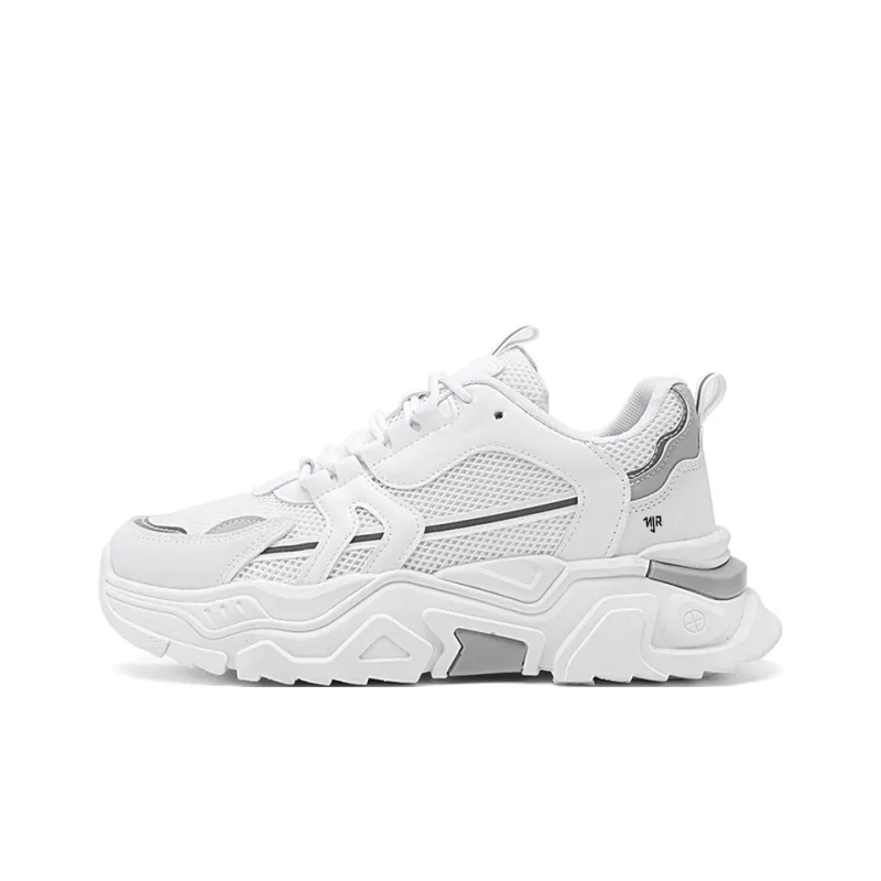 NANJIREN Cushioning, Slip Resistant, Abrasion Resistant, Height Increasing Low Top Chunky Sneakers Men's-4
