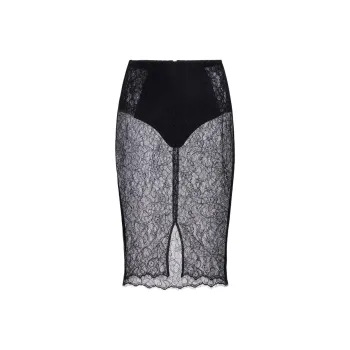 Elisabetta Franchi Floral lace Midi Skirt