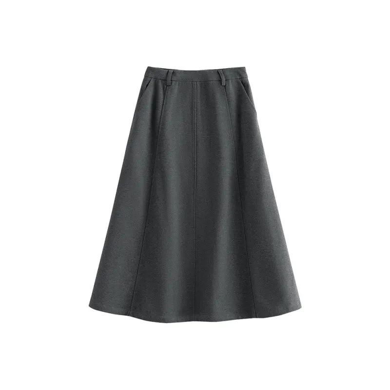 Initial Language Casual Long Skirts Women's-6