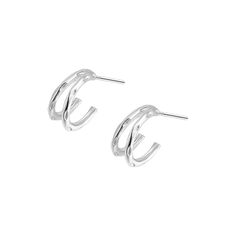 Daisy Dream 999 Fine Silver Stud Earrings Unisex-0