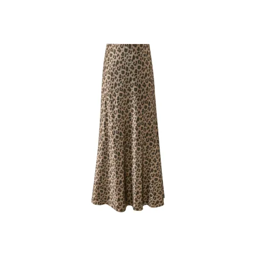 3COLOUR Casual Long Skirt Women's Coffee Gold