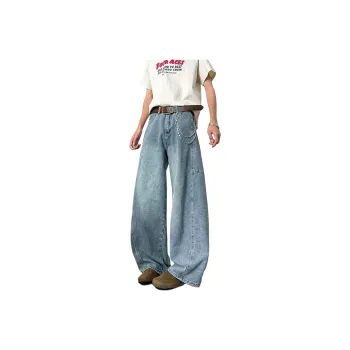 DARK HORSE Light Vintage Wide Leg Trendy Brand Pants Jeans Unisex
