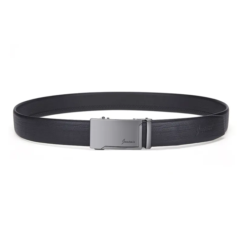 Jeccieziio Top Grain Cow Leather Belts Men's Gunmetal Width 3.5cm, Writing A Greeting Card, Printing Photos-6