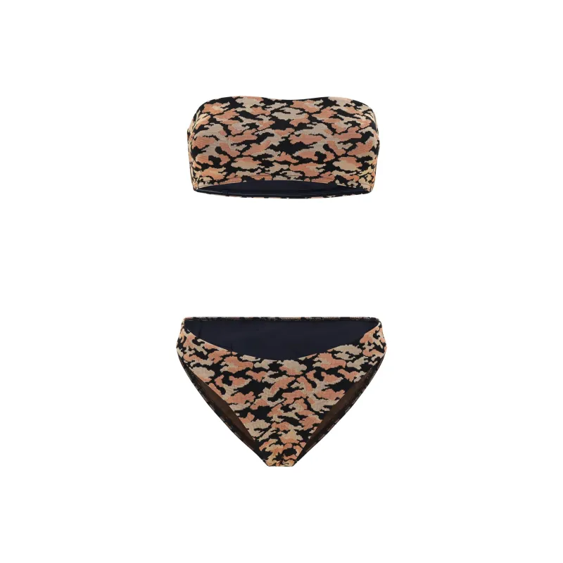 Zimmermann Waverly Textured Strapless Bikini Set-0