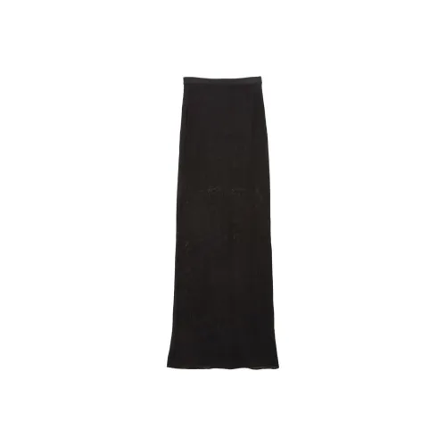 Fleur Du Mal 블랙 여성 캐주얼 롱 스커트