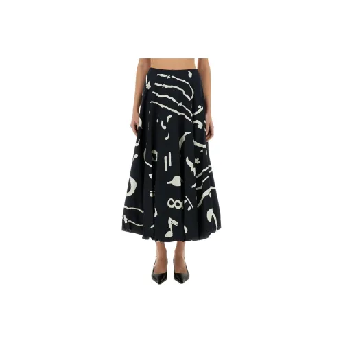 Alysi Graphic Printed Midi Skirt