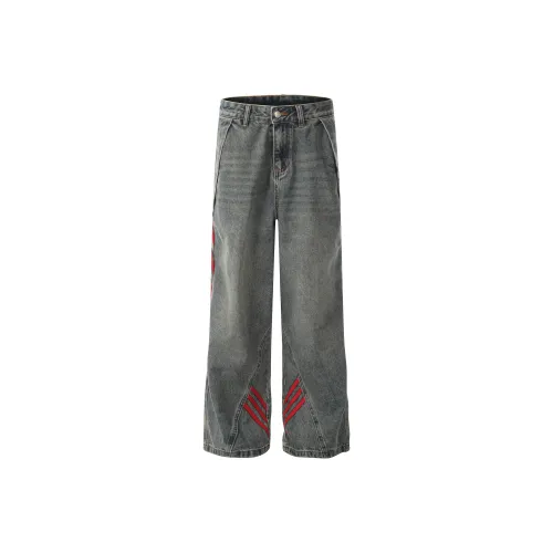 HEIYIXIANSHENG Jeans Unisex Blue