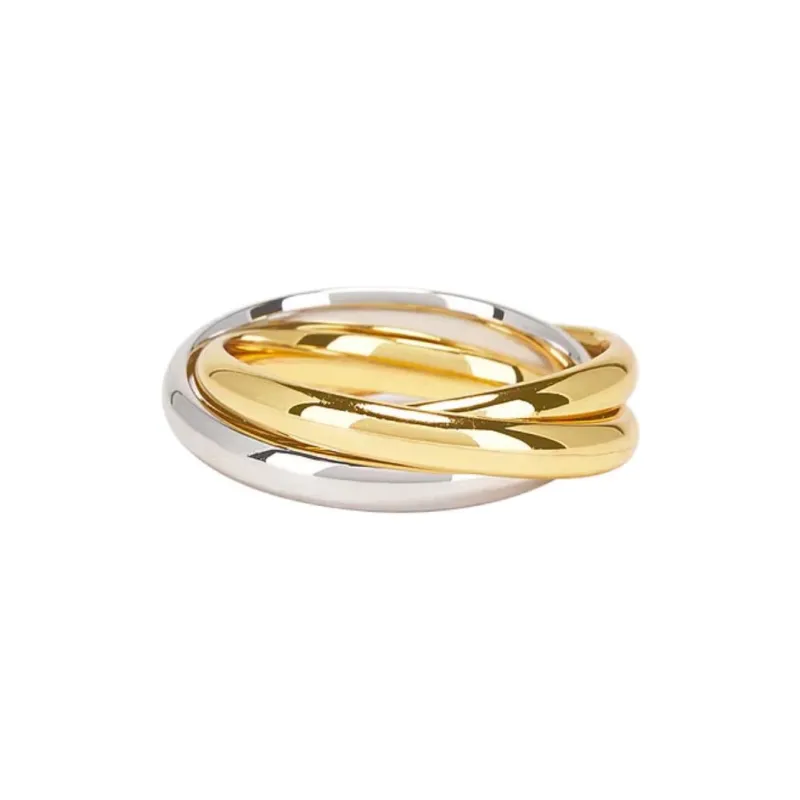 LUV AJ Brass Rings Women's Gold-1