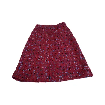 CHANEL 20K Premium Handcrafted Workshop Casual Long Skirt Women's Red