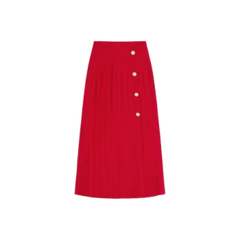 Valentino Georgette Midi Skirt