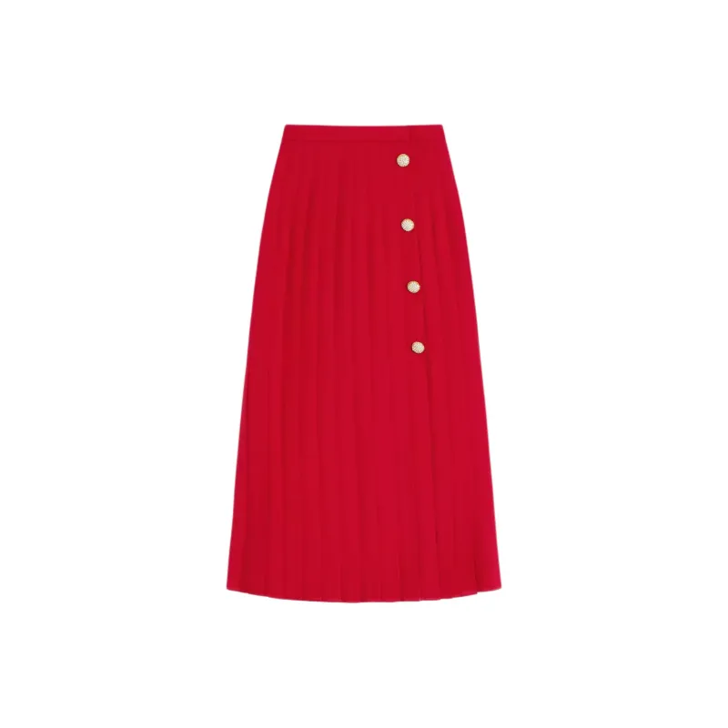 Valentino Georgette Midi Skirt-0