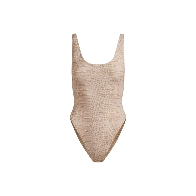 Skims Swimsuit Collection One Piece Swimsuits Women's DUNE CROCODILE PRINT/Sand Dune Crocodile Print-0