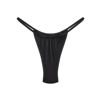 Khy FW24 DROP 010 Ruched Micro Bikini Bottom Swimming Shorts Women's Black