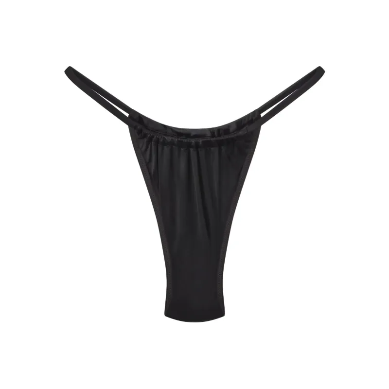 Khy FW24 DROP 010 Ruched Micro Bikini Bottom Swimming Shorts Women's Black-0