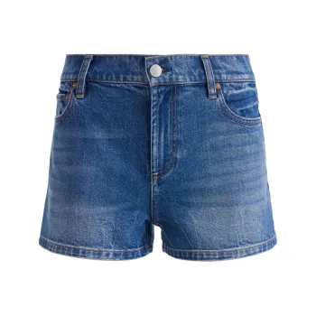 ALICE+OLIVIA FW24 Denim Shorts Women's Blue
