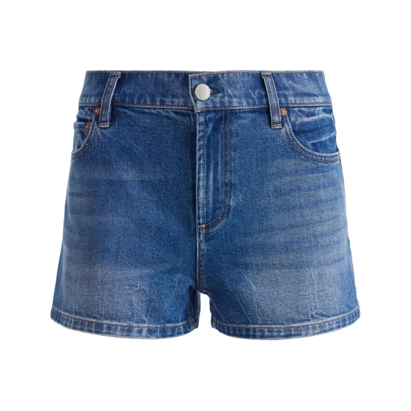 ALICE+OLIVIA FW24 Denim Shorts Women's Blue-0