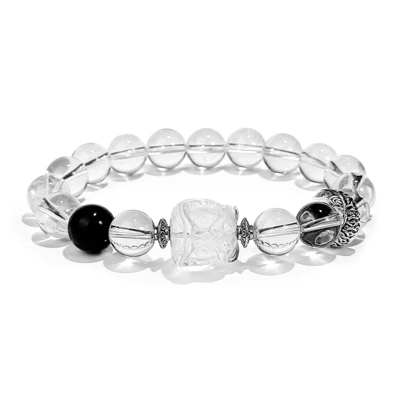 PUTUOSHANWENCHUANG Obsidian Bracelets Unisex-3