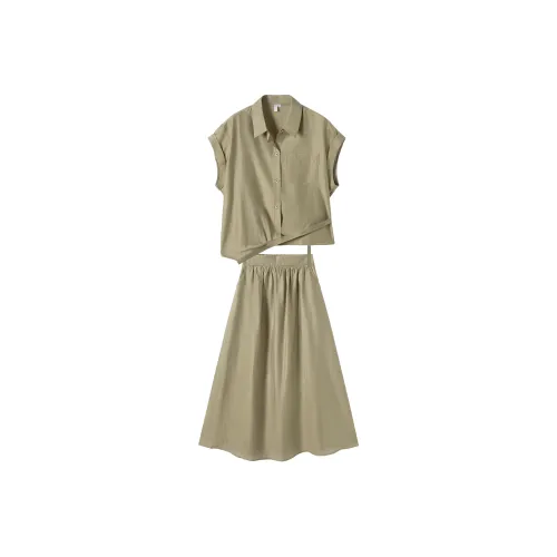 DIALOGUE Two Piece Skirt Sets Women's