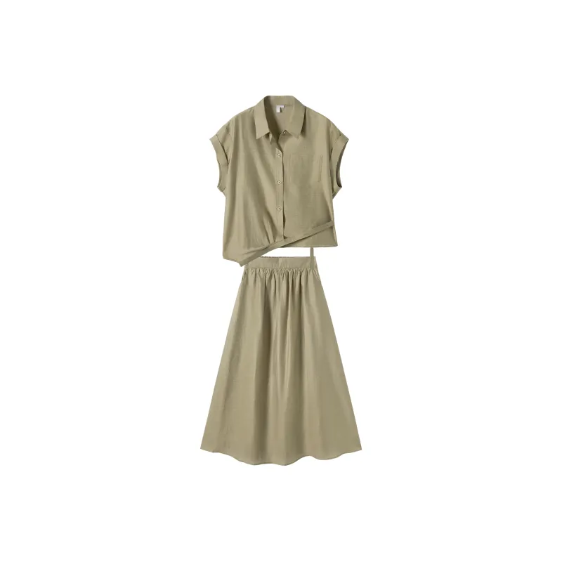 DIALOGUE Two Piece Skirt Sets Women's-0