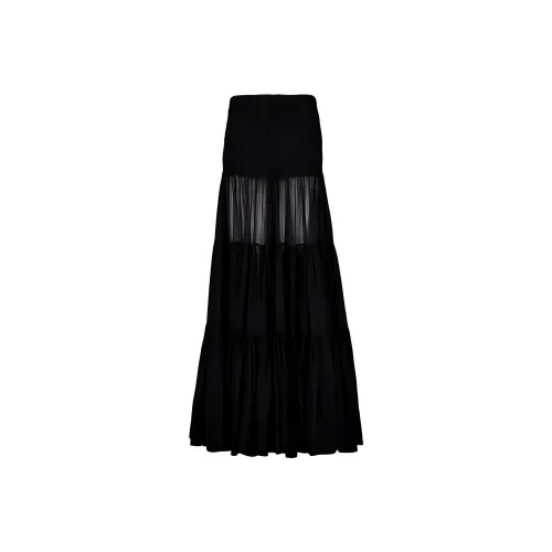 SAINT LAURENT Casual Long Skirt Women's Black