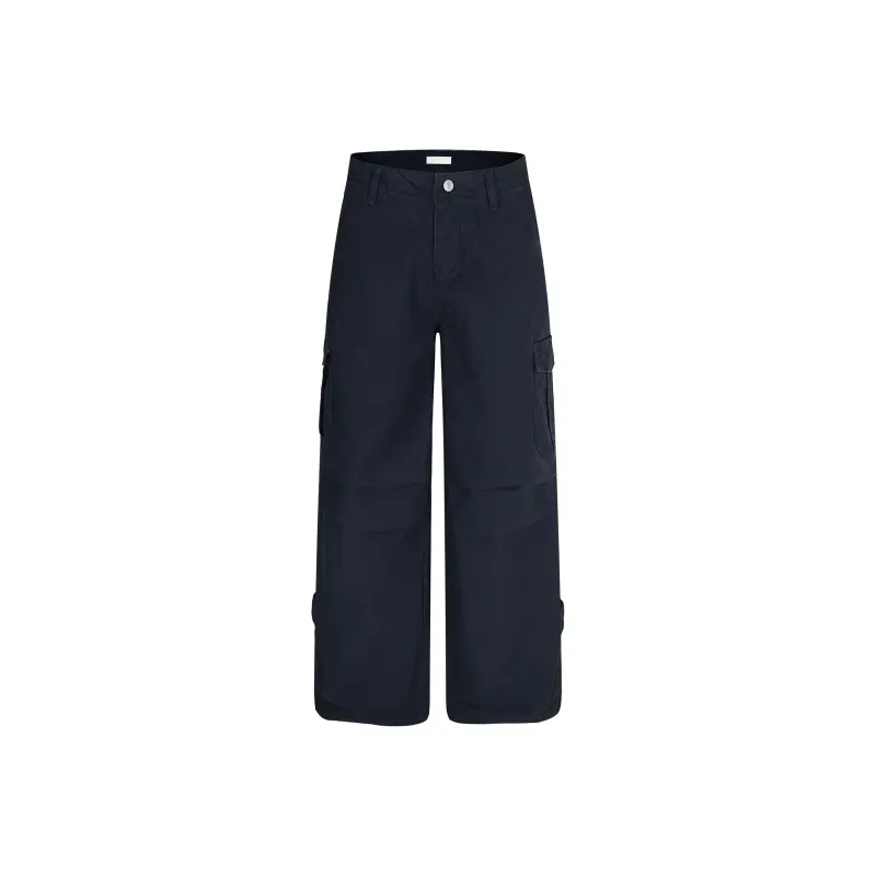 CUWU Casual Pants Unisex Navy Blue-0