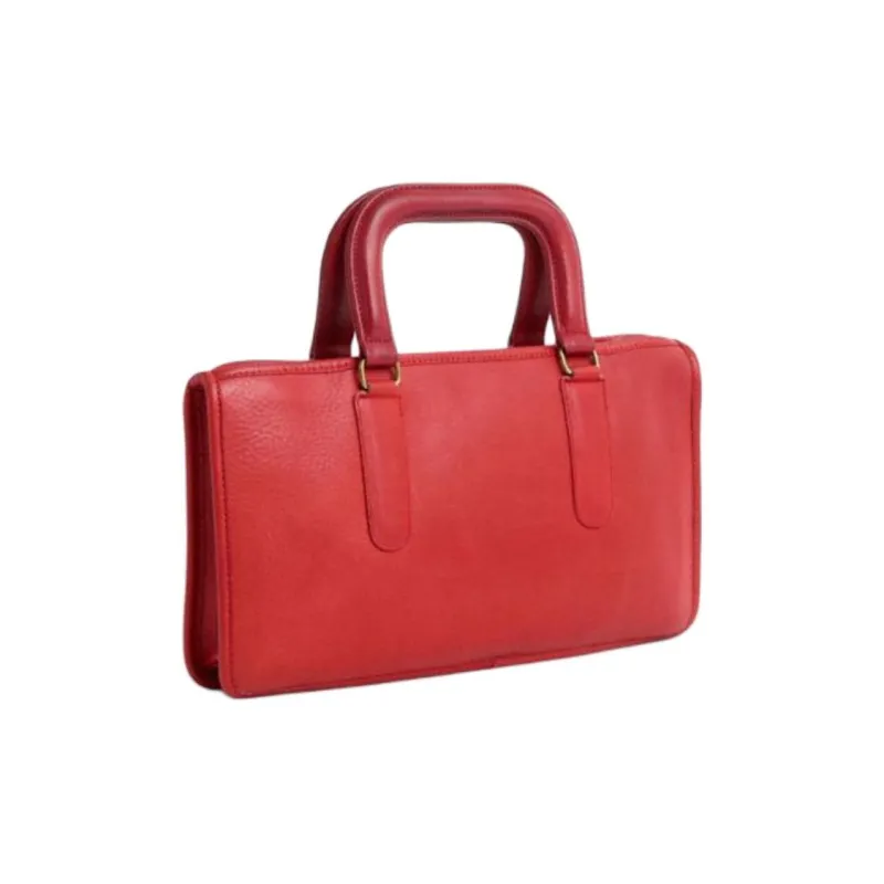 COACH Vintage Clutch Handbag Tubas Women's Red-1