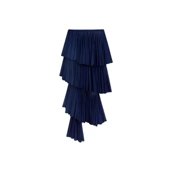 Alaia Casual Long Skirt Women's Blue